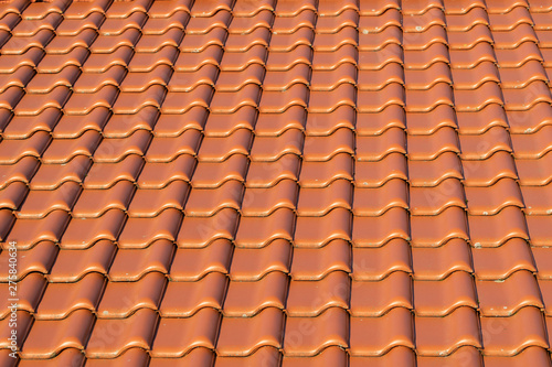 red clay roof tile texture with bevel