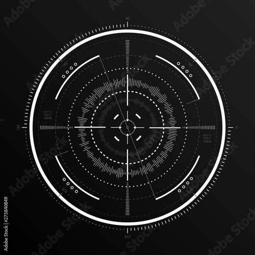 Sci-fi futuristic crosshair. HUD user interface . Vector illustration.