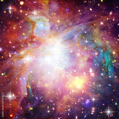 Galaxy, nebula and gas. The elements of this image furnished by NASA.