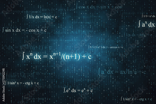Obraz w ramie Creative math background