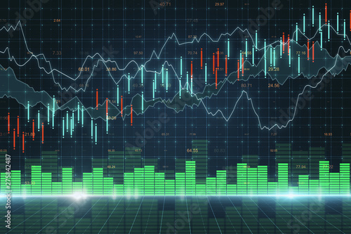 Obraz na płótnie Creative forex chart background