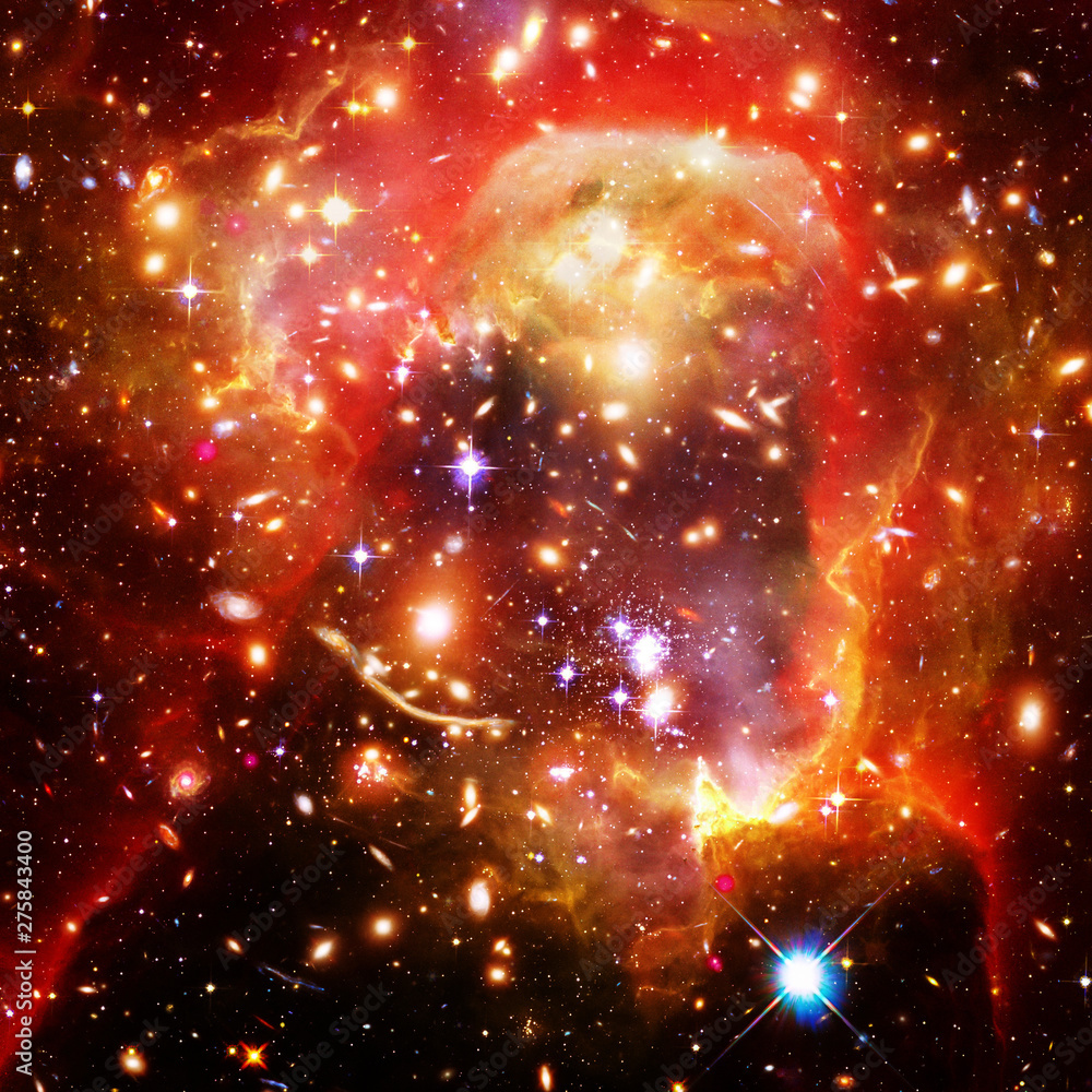 Fototapeta premium Galaxy and light. The elements of this image furnished by NASA.