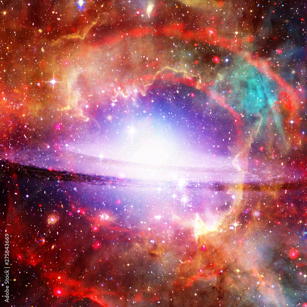 Fototapeta premium Galaxy and light. The elements of this image furnished by NASA.