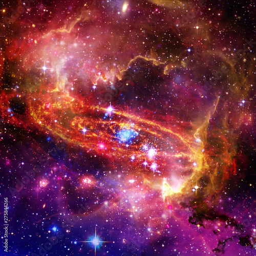 Fototapeta Naklejka Na Ścianę i Meble -  Galaxy and light. The elements of this image furnished by NASA.