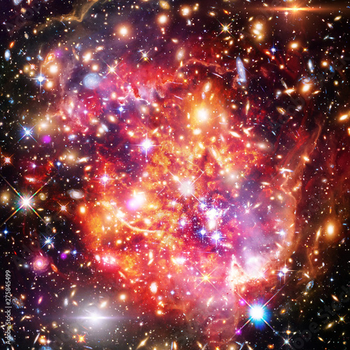 Galaxy, nebula and gas. The elements of this image furnished by NASA.