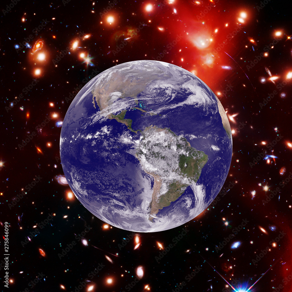 View of the planet earth from space. The elements of this image furnished by NASA.