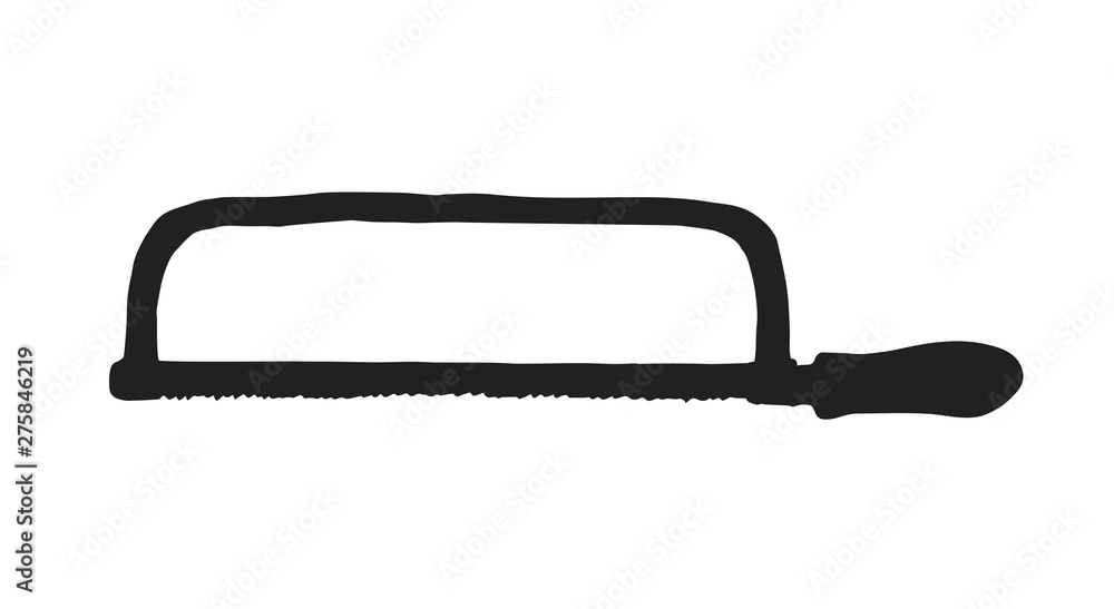 Iron hand saw. Vector drawing Iron hand saw. Vector drawing
