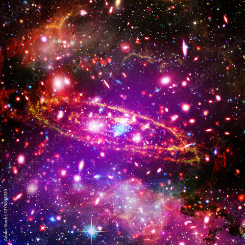 Fototapeta Naklejka Na Ścianę i Meble -  Nebula and galaxies in space. The elements of this image furnished by NASA.