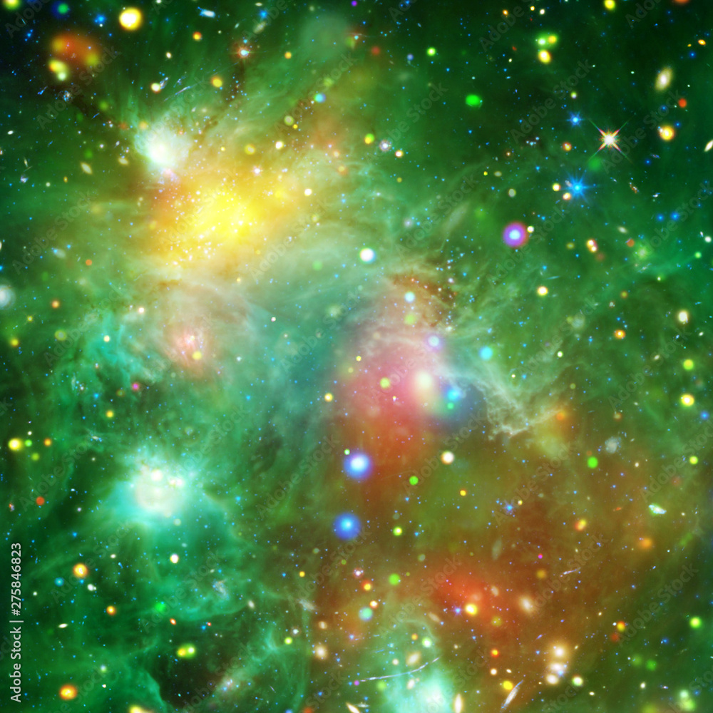 Colorful starry outer space background. The elements of this image furnished by NASA.