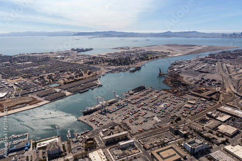 Aerial view of the Port of ...