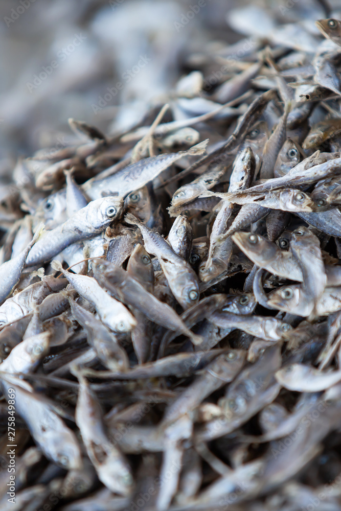 Close of heap of dry Mackerel minnows. Close of heap of dry Mackerel minnows.