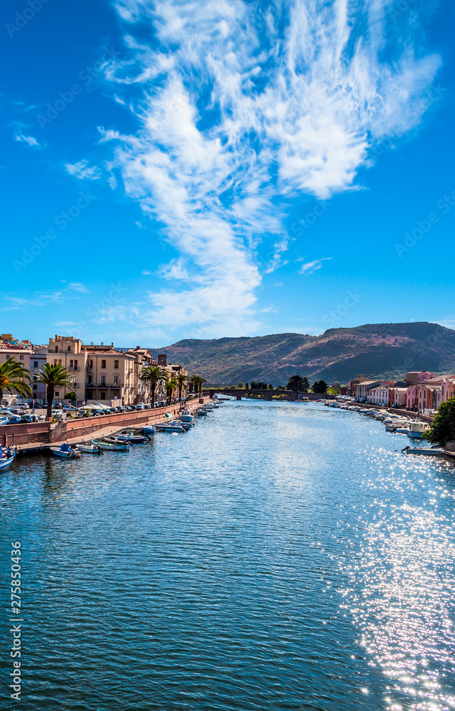 Old village of Bosa on the river Temo