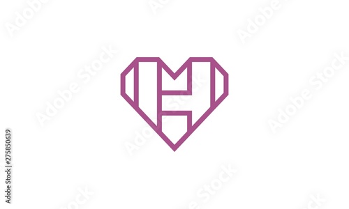 h heart line logo