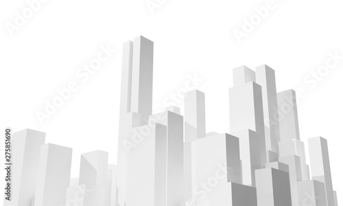 Abstract city skyline isolated on white