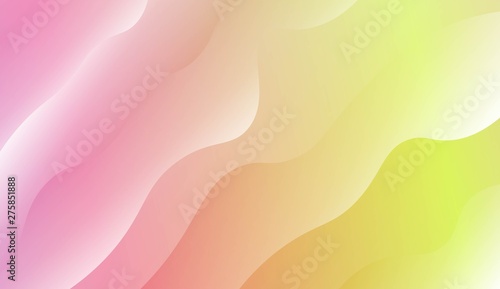 Template Background With Wave Geometric Shape. For Design, Presentation, Business. Vector Illustration with Color Gradient.
