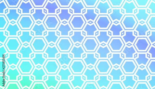 Pattern With Polygonal Geometric Elements. Vector Illustration. Template For Wallpaper, Interior Design, Decoration, Scrapbooking Page. Gradient Background