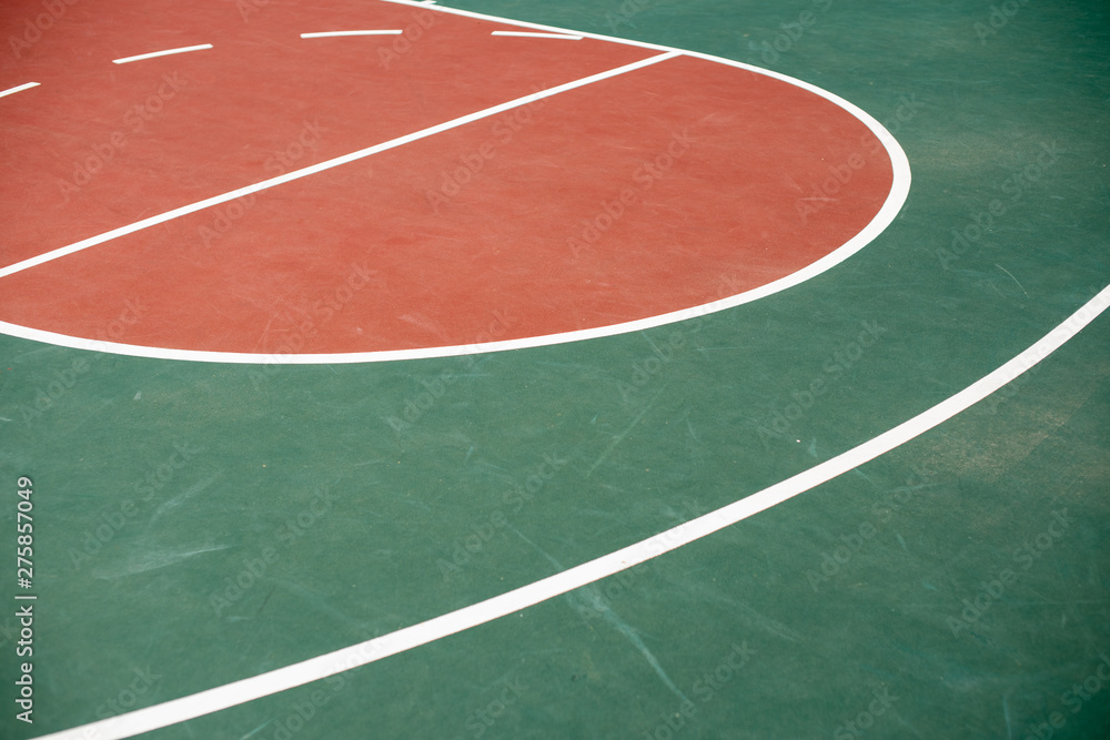 Free throw line on basketball court