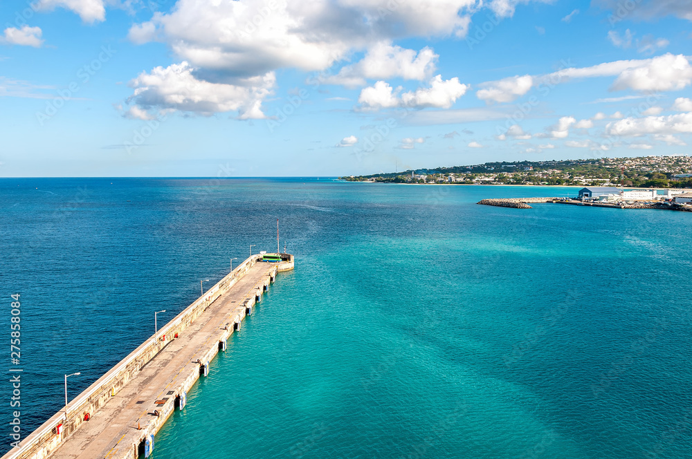 Bridgetown, Barbados - Tropical island - Caribbean sea - Cruise harbor and pier