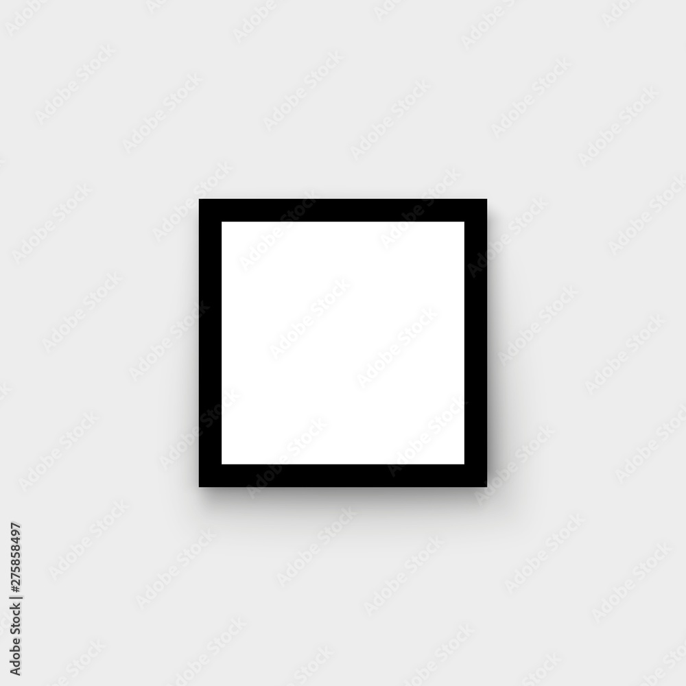Frame hanging on the wall. Realistic vector mockup. Frame hanging on the wall. Realistic vector mockup.