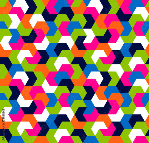 Seamless arrow geometric pattern. Seamless abstract triangle geometrical background. Infinity geometric pattern. Vector illustration.