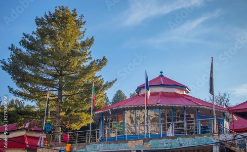 Malamjabba skiing resort snow mountains and pine trees photo