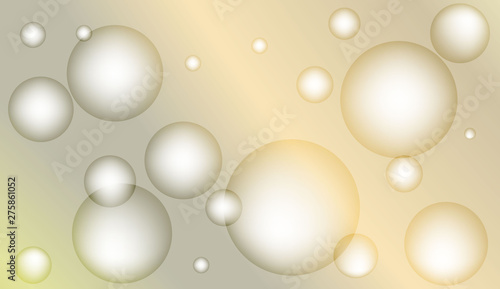 Background with bubbles. Design for your header page, ad, poster, banner. Pastel Gradient Color Vector illustration.