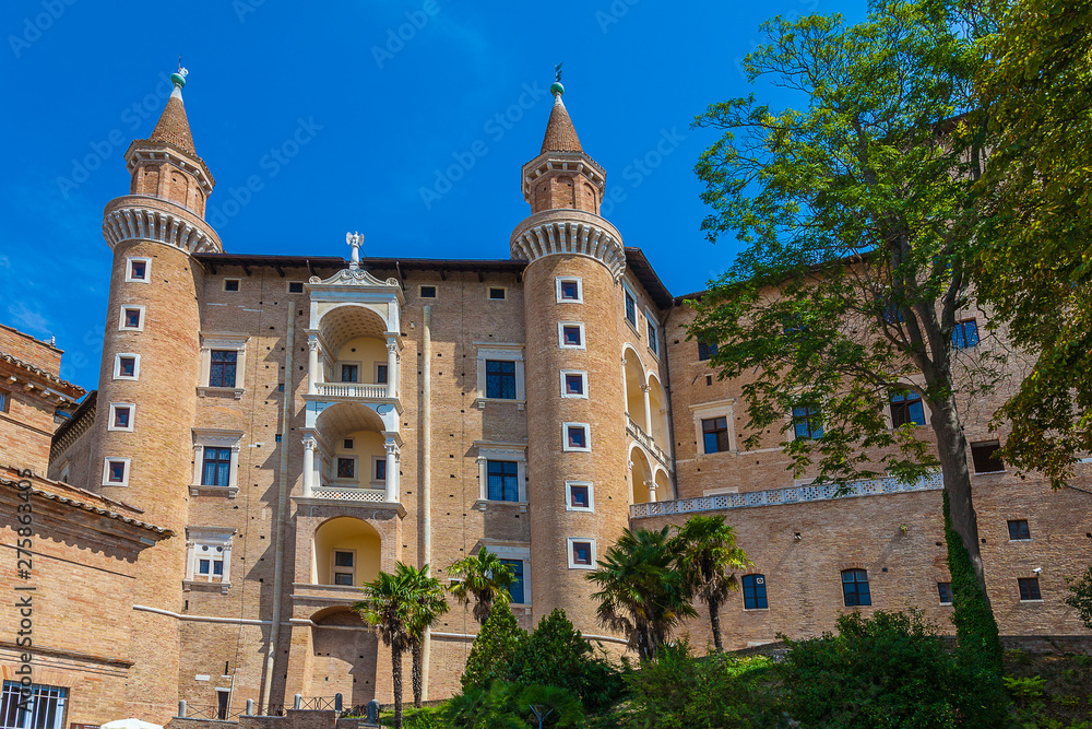 The castle of the Dukes of Urbino. A monument of World Heritage.