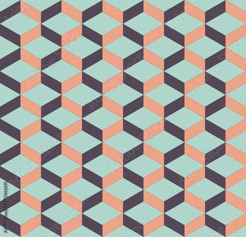 Abstract geometric isometric seamless pattern background