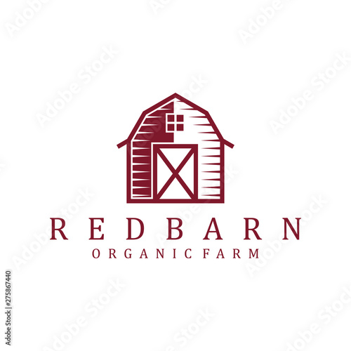 Barn house farm logo simple minimalist, family farm field organic.