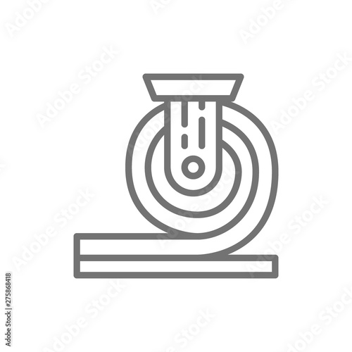 Rolled metal, metallurgy line icon.