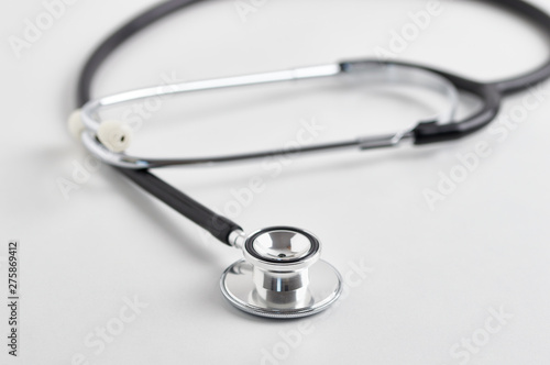 Medical stethoscope isolated on white