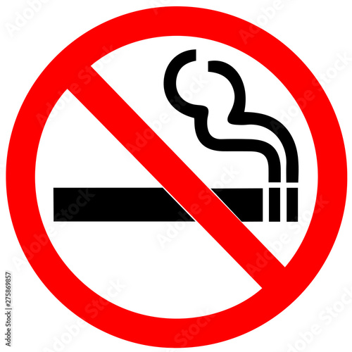 No smoking sign on white background