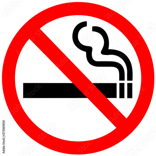No smoking sign on white background photo