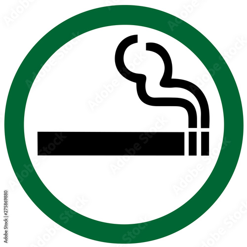 smoking sign on white background