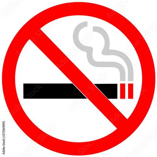 No smoking sign on white background