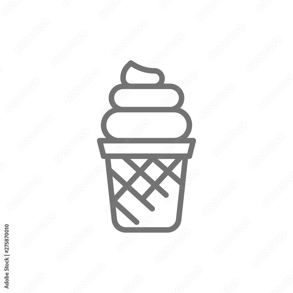 Italian ice cream, gelato line icon. Italian ice cream, gelato line icon.