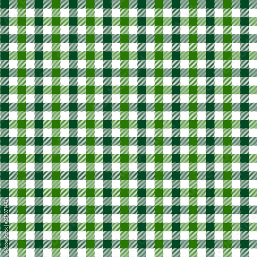 Green Gingham pattern. Texture from rhombus/squares for - plaid, tablecloths, clothes, shirts, dresses, paper, bedding, blankets, quilts and other textile products. Vector illustration EPS 10