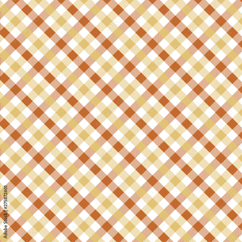 Light Brown Gingham pattern. Texture from rhombus/squares for - plaid, tablecloths, clothes, shirts, dresses, paper, bedding, blankets, quilts and other textile products. Vector illustration EPS 10 Light Brown Gingham pattern. Texture from rhombus/squares for - plaid, tablecloths, clothes, shirts, dresses, paper, bedding, blankets, quilts and other textile products. Vector illustration EPS 10