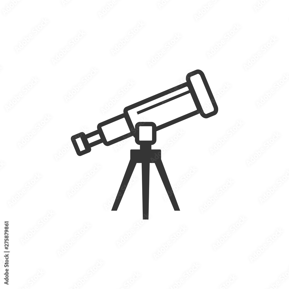 Telescope icon template black color editable. Telescope symbol vector sign isolated on white background. Simple logo vector illustration for graphic and web design. Telescope icon template black color editable. Telescope symbol vector sign isolated on white background. Simple logo vector illustration for graphic and web design.