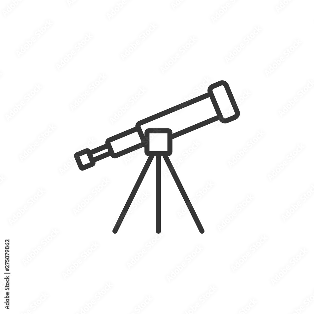 Telescope icon template black color editable. Telescope symbol vector sign isolated on white background. Simple logo vector illustration for graphic and web design. Telescope icon template black color editable. Telescope symbol vector sign isolated on white background. Simple logo vector illustration for graphic and web design.