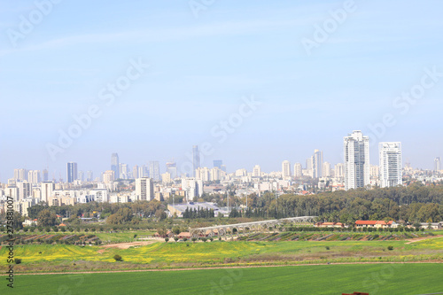 View of Tel aviv and surroundings from Ariel Sharon Park, Israel photo