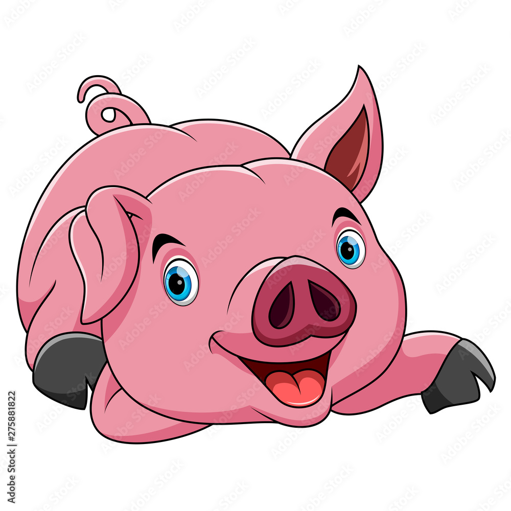 Fototapeta premium funny pig cartoon
