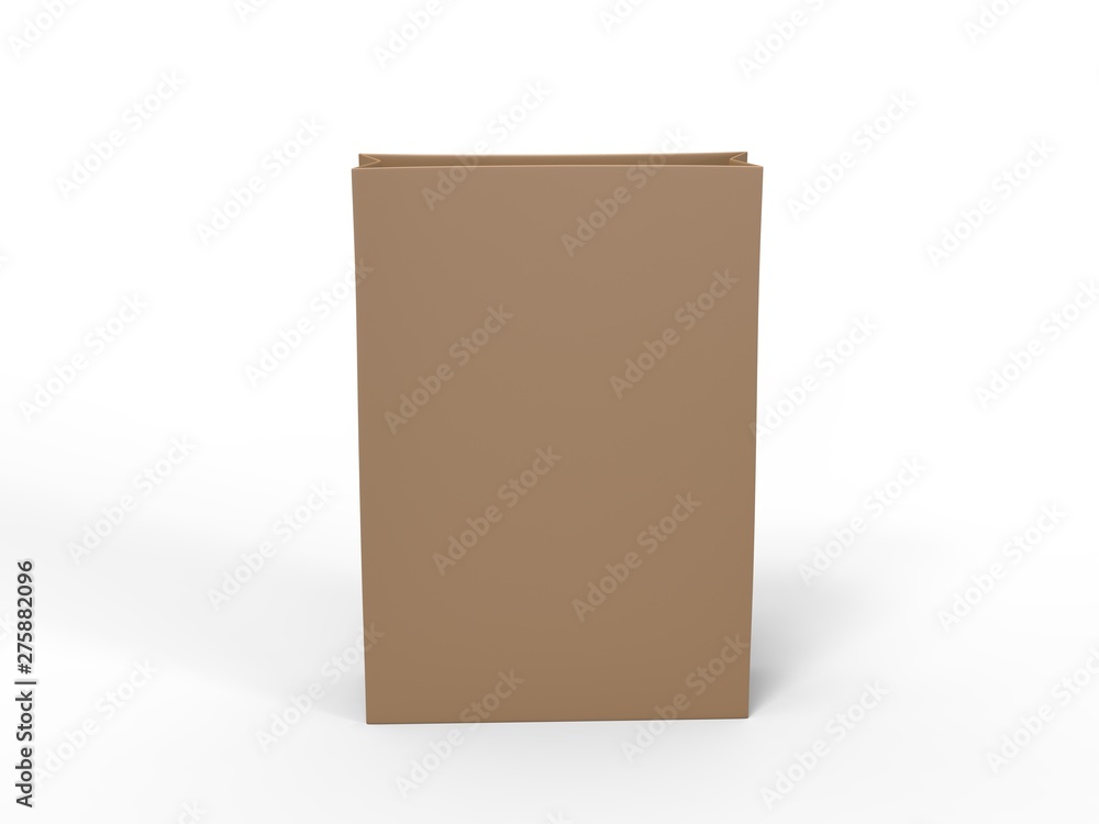 Blank template of shopping Paper Bag 3d illustration for branding design and mock up. Blank template of shopping Paper Bag 3d illustration for branding design and mock up.