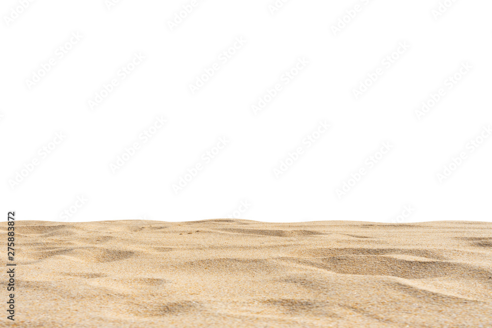 Naklejka premium Sand Beach Texture Di-Cut White Background.