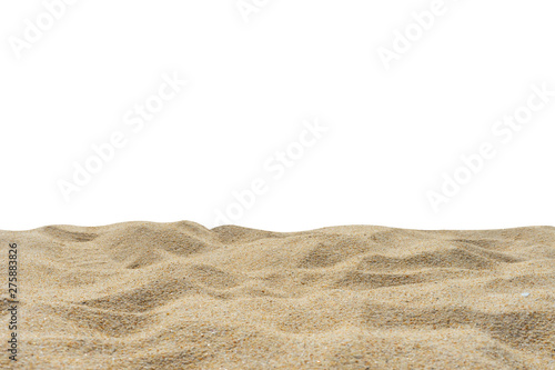 Beach sand texture di-cut, isolated on white background