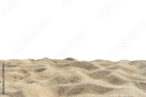 Beach sand texture di-cut on white screen.
