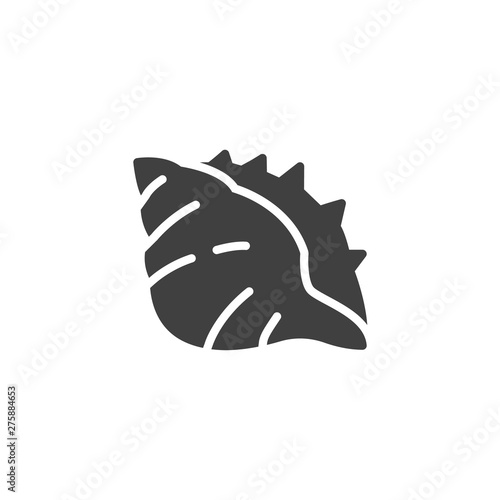 Conch shell vector icon. filled flat sign for mobile concept and web design. Seashell glyph icon. Travel symbol, logo illustration. Vector graphics