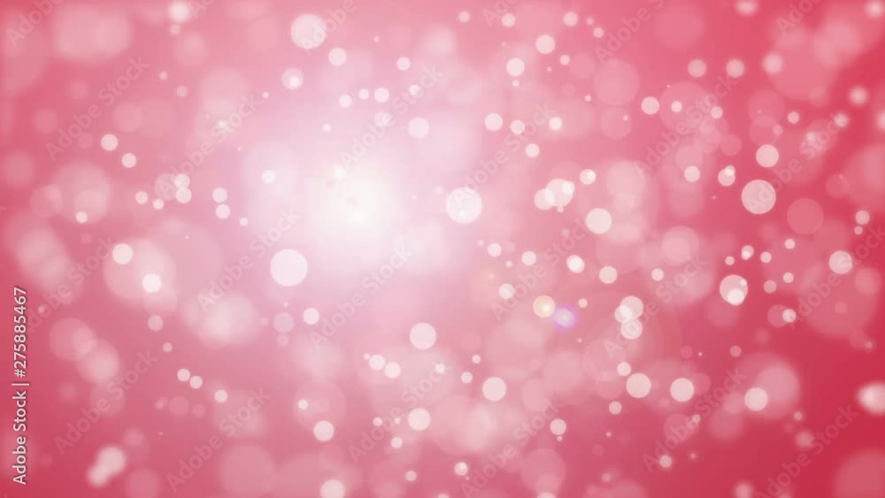 Beautiful glowing pink red bokeh background with floating light particles. Beautiful glowing pink red bokeh background with floating light particles.