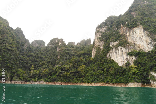  Rajjaprabha Dam Create a block of Klong Saeng River At Chiao Lan House, Khao Phang Subdistrict, Ban Ta Khun District Surat Thani Province, with most areas adjacent to Khao Sok National Park, almost a photo