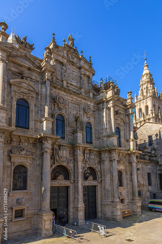 Santiago de Compostela, Spain. Cathedral of St. James. Facade of Asabacheria (Fachada Azabacheria), 1770
